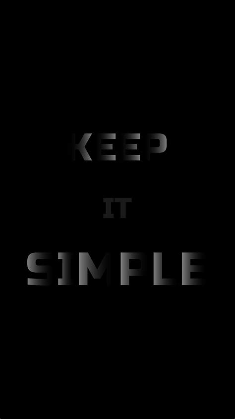 Keep It Simple Black Black And White Quote Quotes Sayings Hd