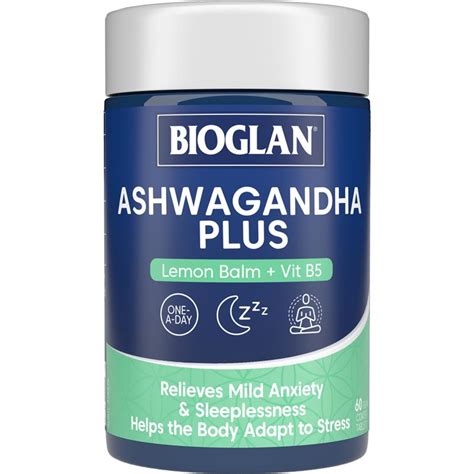 Buy Bioglan Ashwagandha Plus 60 Tablets Online At Chemist Warehouse®