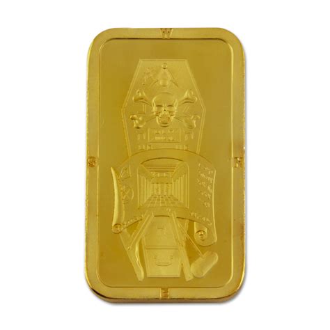 Collect, share and exchange gifts, bonuses, rewards links. Master Mason Gold Bar Masonic Coin - 2" Tall