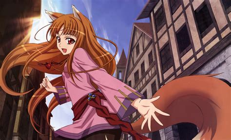 Wallpaper Illustration Anime Tail Fox Holo Spice And Wolf Girl