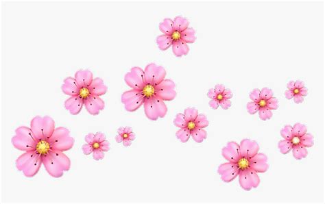 Flores Tumblr Png Pink Flower Emoji Transparent Png Kindpng