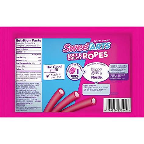 Sweetarts Soft And Chewy Ropes Tangy Candy Cherry Punch Pack Of 2