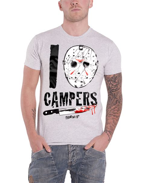 Friday The 13th T Shirt Movie Logo Mask Jason Voorhees Official Mens