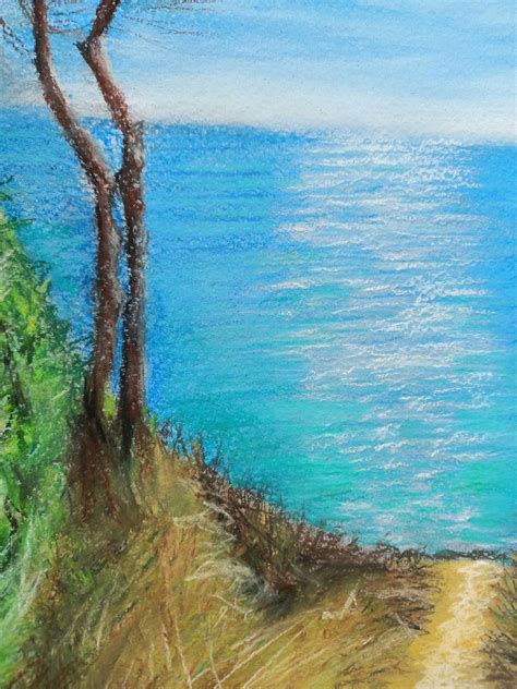 Sea Painting Coast Original Art Seascape Soft Pastel Original Etsy