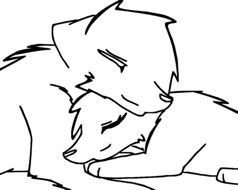 Wolf Couple Lineart Ms Paint