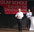 Olaf Scholz, Rainer Arnold, Nils Schmid in Nürtingen am 20.09.2021 ...
