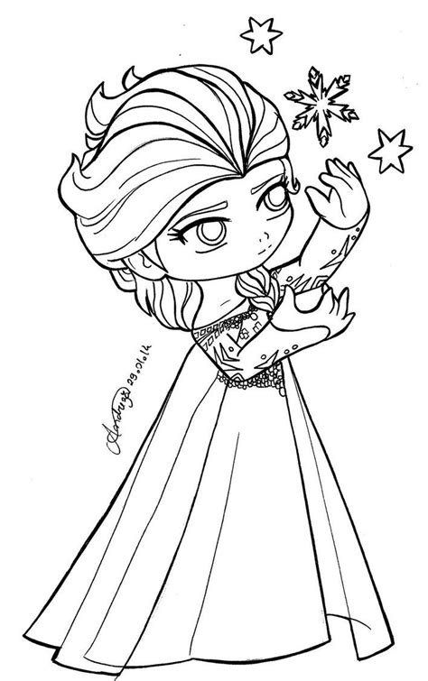 Coloring pages free printable disney princess coloring for kids. chibi Coloring Pages | Chibi Queen Elsa - Frozen by ...