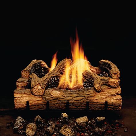 Hargrove Heritage Char Ventless Gas Log Set With Remote Ready Burner