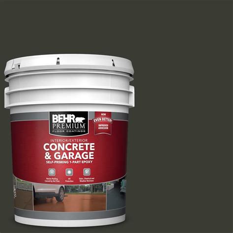 Behr 5 Gal Jet Black Epoxy Paint Concrete Garage Basement Floor Patio