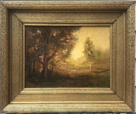 Antique American Oil Painting Impressionist Landscape Circa 1900 Item