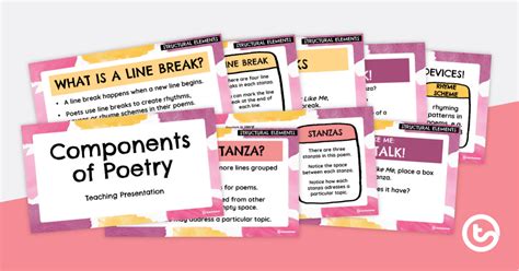Components Of Poetry Powerpoint Teach Starter
