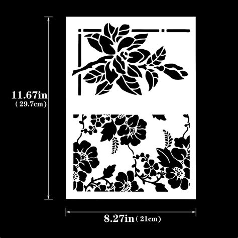 Peony Stencil Template Reusable Walls Stencilpainting Etsy