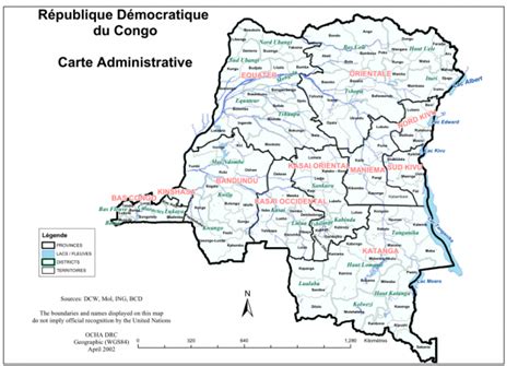 République Démocratique Du Congo Carte Administrative Democratic