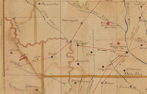 Rare Southwestern Arkansas Civil War Map