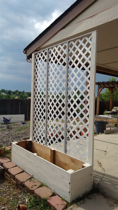 Lattice Privacy Screen Planter Wall Planters Outdoor Backyard