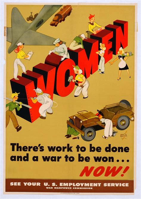 Women At Work Wwii Posters Wwii Propaganda Propaganda Posters