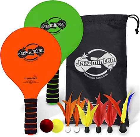 Funsparks Jazzminton Deluxe Led 3 In 1 Paddle Ball Game Indoor