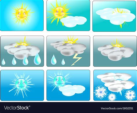 Weather Forecast Royalty Free Vector Image Vectorstock