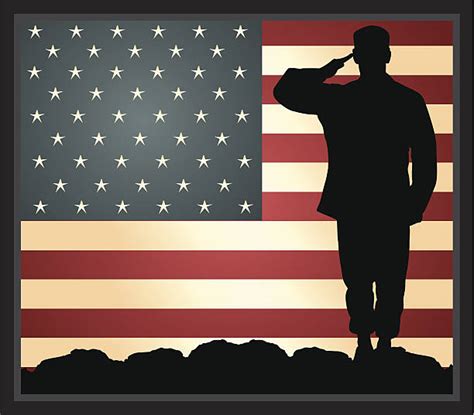 Clipart American Flag Marine Soldier