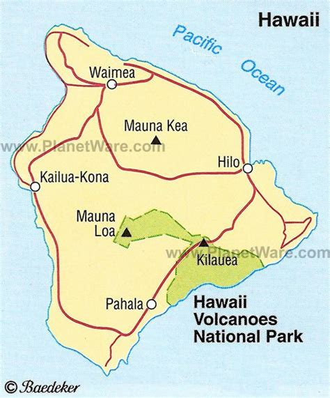 √ Hawaiian National Parks Map