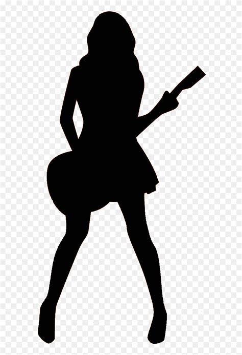Download Co Female Rock Star Silhouette Clipart 5455923 Pinclipart