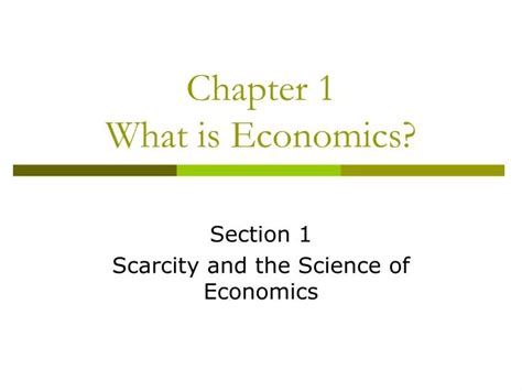 Ppt Chapter 1 What Is Economics Powerpoint Presentation Free