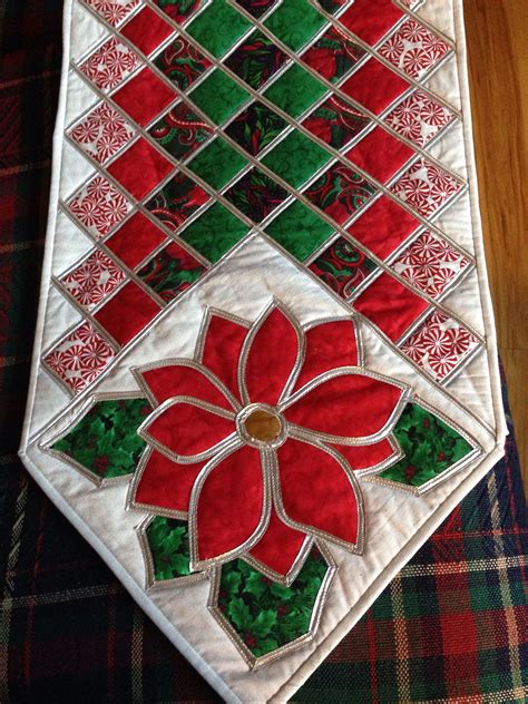 Christmas Table Runner Christmas Tree Quilted Table Runner Quilted