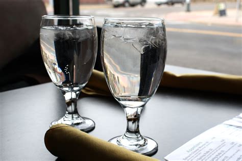 Water Glasses On Restaurant Table Picture Free Photograph Photos