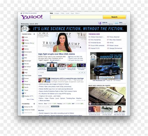 Mazda Yahoo Homepage Takeover Yahoo Hd Png Download 752x7044176638 Pngfind