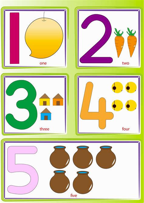 Preschool Learning Numbers Worksheets