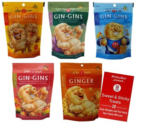 Gin Gins Ginger Chews Chewy Ginger Candy 5 Flavor Variety 1 Each Ginger Chews Flavor