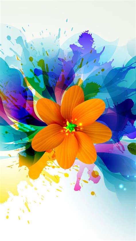 Colorful Splash Painting Flowers Iphone 6 6 Plus And