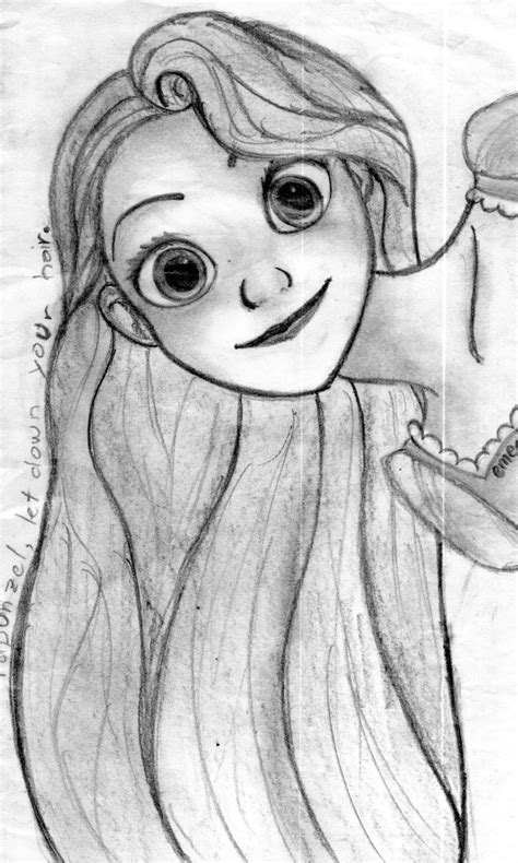 Rapunzel By Kiainne Disney Character Drawings Easy Disney Drawings