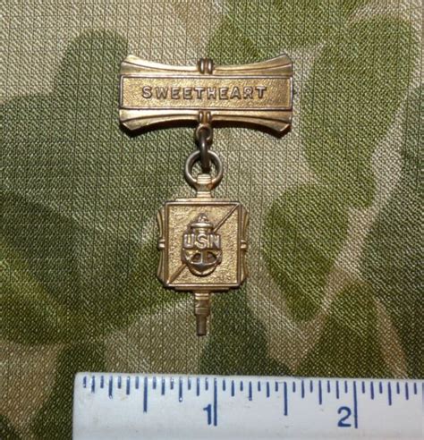 Ww2 Or Later Us Navy Two Piece Sterling Sweetheart Brooch Pin Ebay