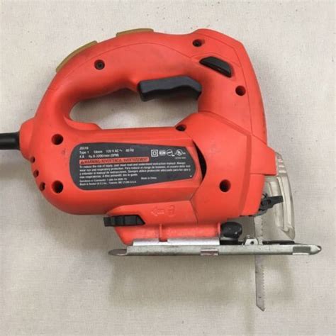 Black And Decker Corded Electric Handheld Saw Jiggy Red Power Tool Jigsaw