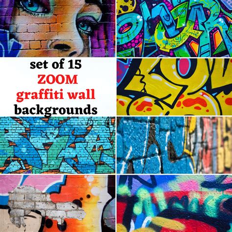 Graffiti Zoom Background Backdrop For Online Meeting And Video Etsy