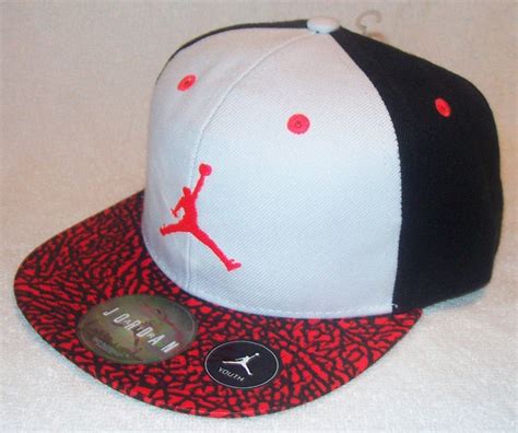 Nike Air Jordan True Jumpman Youth Black White Red Volt Snapback Hat