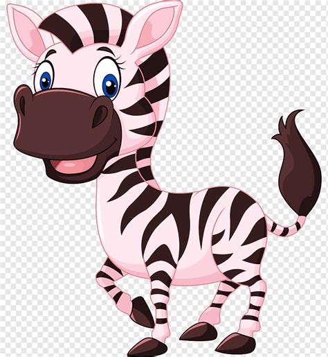 Cute Pink Zebra Cartoon