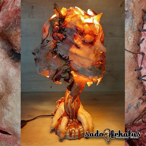 Custom Made Human Skin Lamp Ed Gein Lamp Macabre Art Etsy Hong Kong