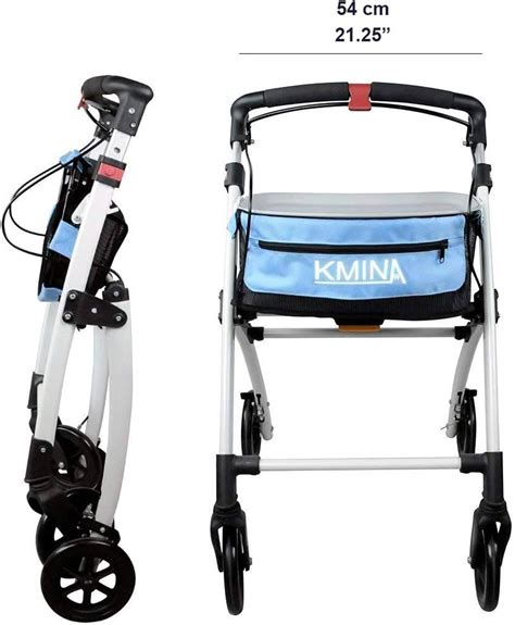 Buy Kmina Pro Lightweight Rollator Walker Folding Rollators For