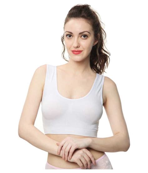 Buy Morvii Cotton Lycra Cupless Bra White Online At Best Prices In
