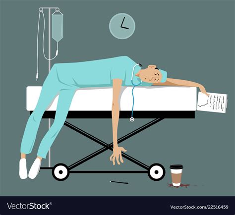 Doctor Tired And Overworked Royalty Free Vector Image