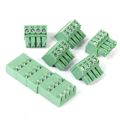 5 Pieces 4 Pin Connector With Screw Terminals Pcb Mounting Dt In