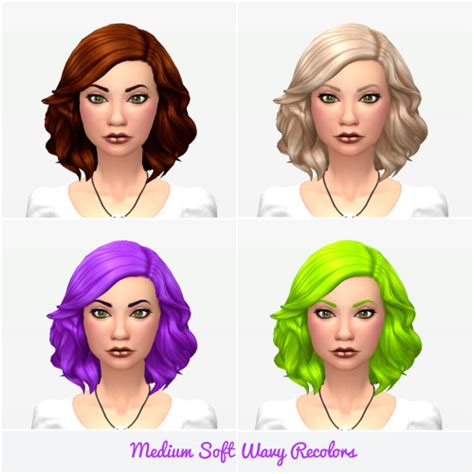 Simblr Ish Kiara24′s Medium Soft Wavy Hair Recolored Will Sims 4