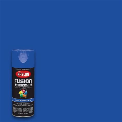 Krylon Fusion All In One Gloss Patriotic Blue Spray Paint And Primer In