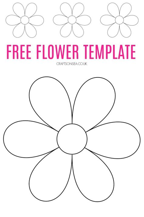 Free Printable Flower Template Flower Templates Printable Flower