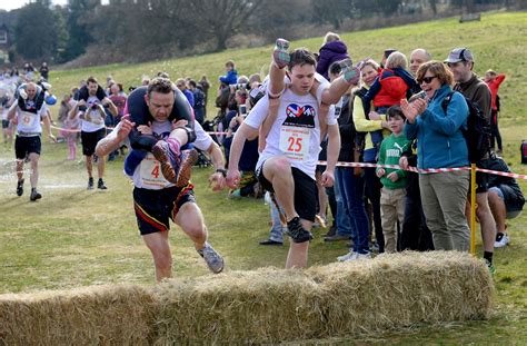 Uk Wife Carrying Race 2015 Dorking Surrey Live