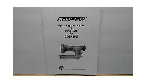 Consew 206RB-5 Sewing Machine Operator & Parts Manual | eBay