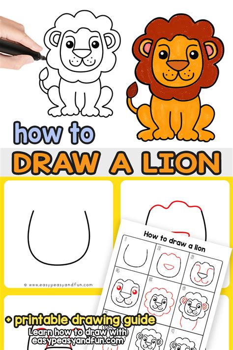 Lion Drawing Easy Step By Step