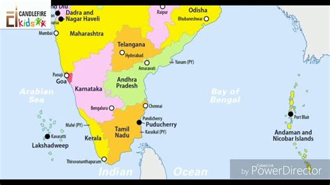 Southern States And Their Capitals Of India Youtube